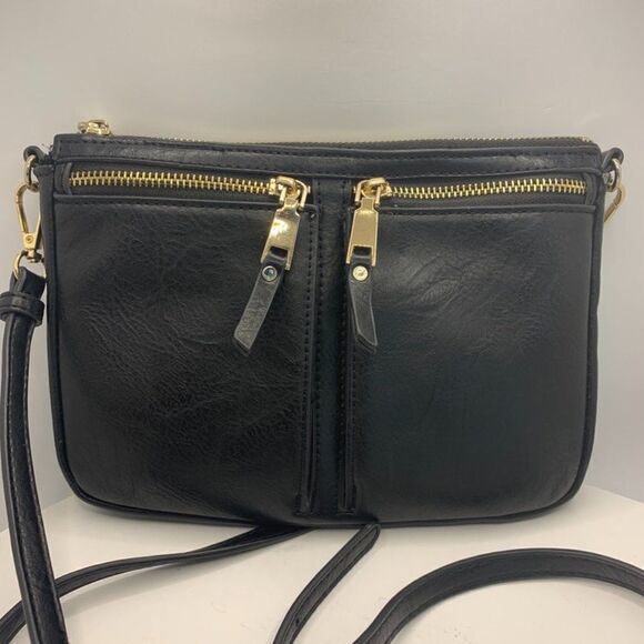 Miztigue Black and Gold Crossbody Purse - Picture 1 of 8